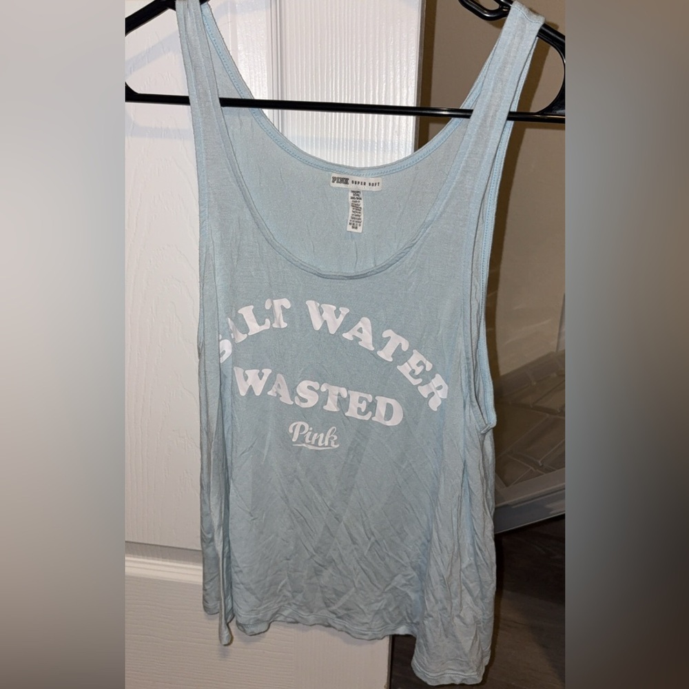 PINK Victoria's Secret Sky Blue Tank Top